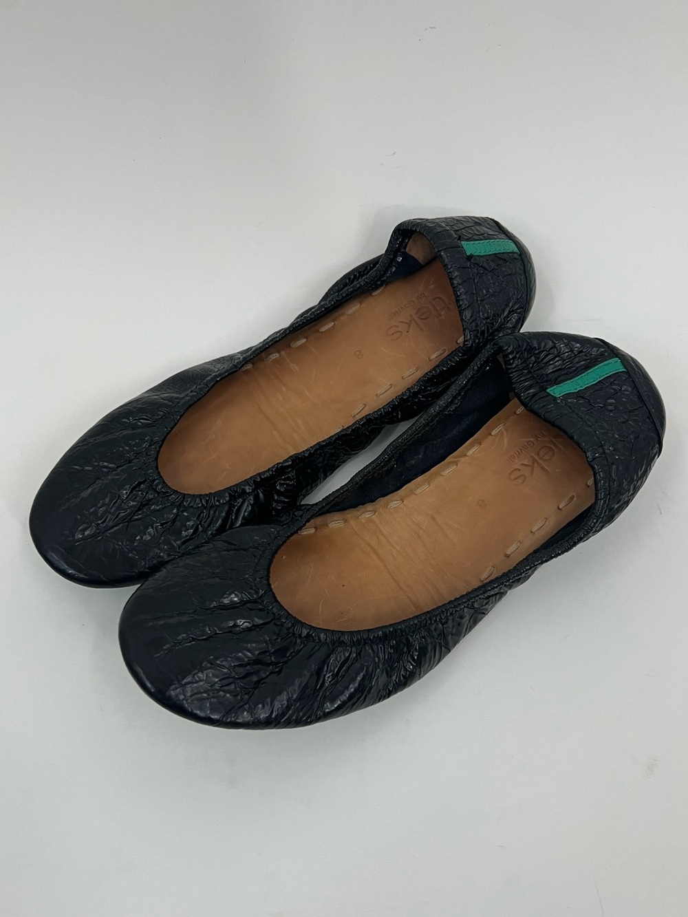 Tieks Obsidian Black Leather Ballet Flats